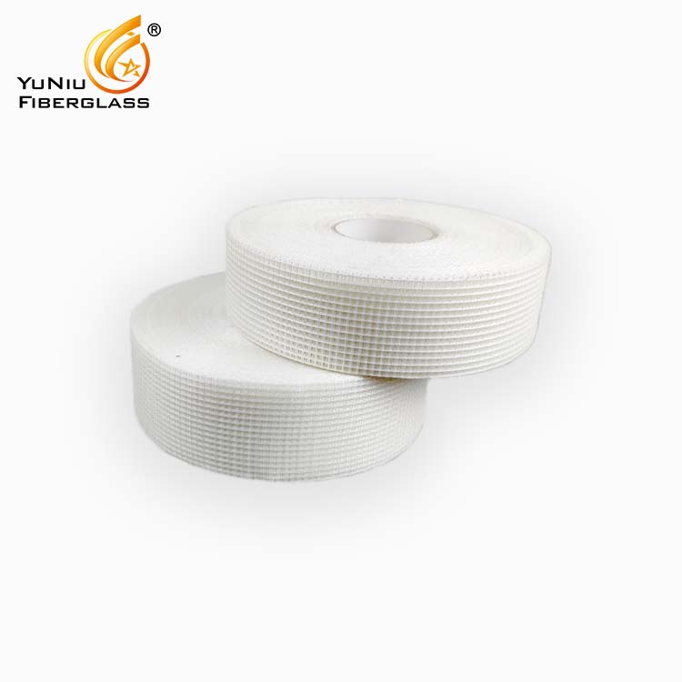 Glass fiber self adhesive tape for making medium alkali fireproof cloth